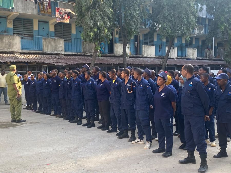 TOSH officers at a training parade
